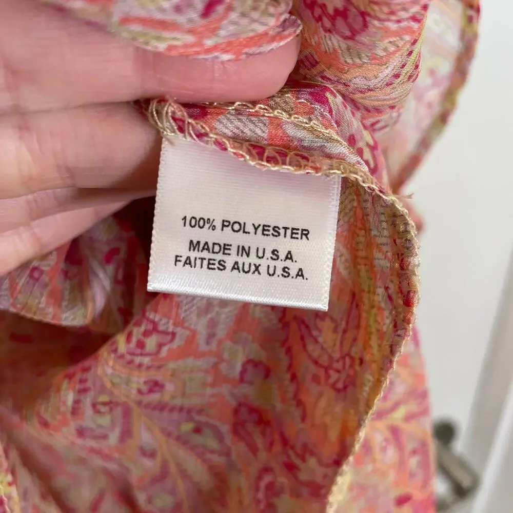 Misa Los Angeles Revolve Gisele Dress Asymmetric‎ Floral Ruffles Pink Fairy XS